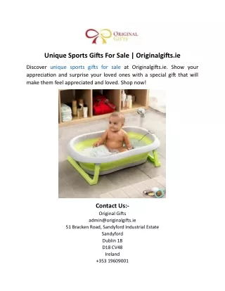 Unique Sports Gifts For Sale Originalgifts.ie