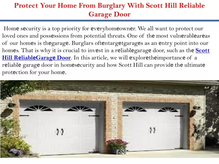 protect your home from burglary with scott hill