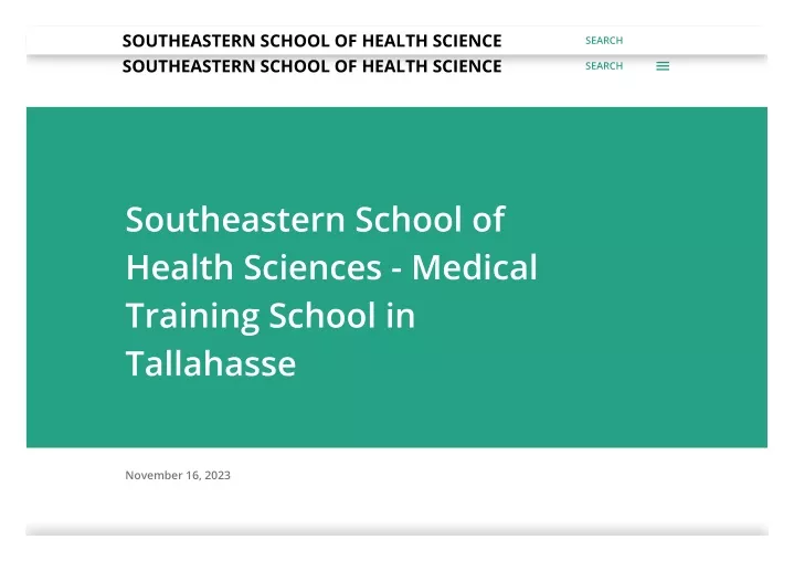 southeastern school of health science