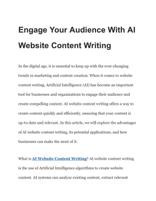 Engage Your Audience With AI Website Content Writing (1)