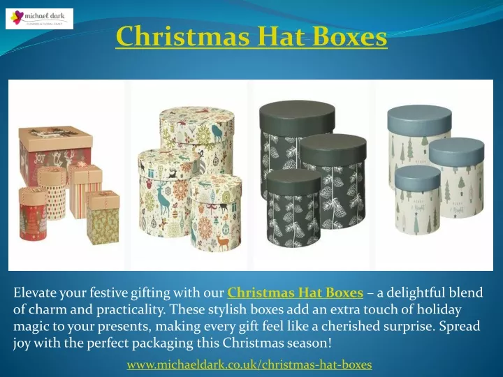christmas hat boxes
