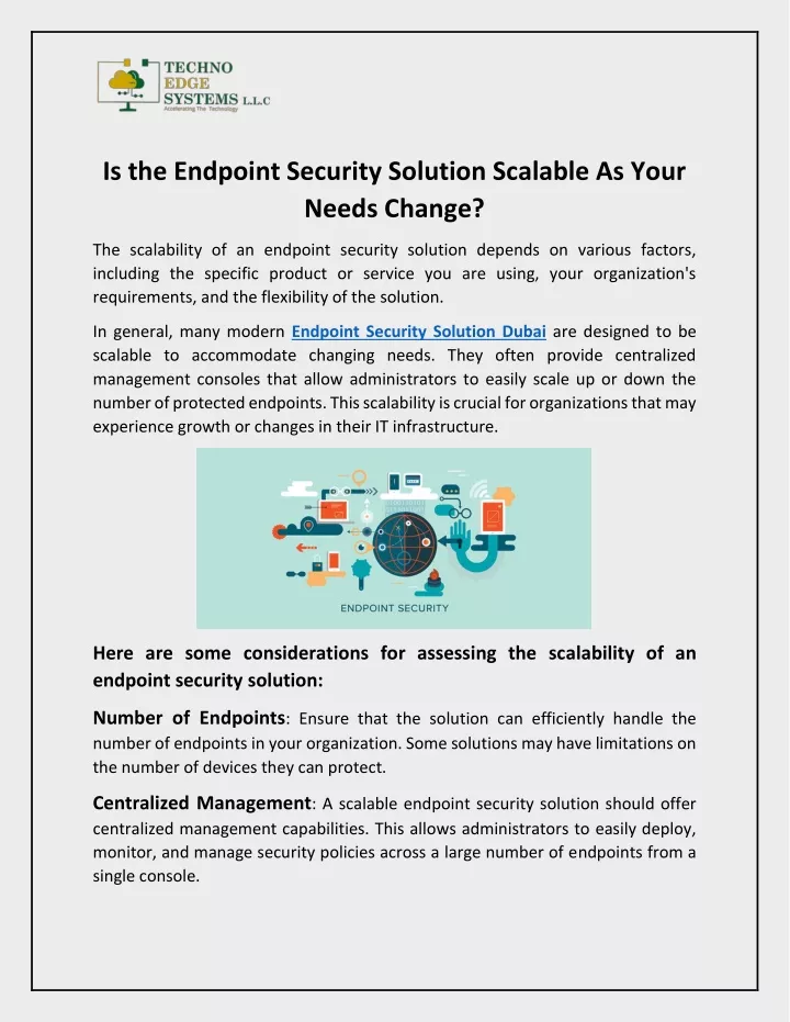 is the endpoint security solution scalable