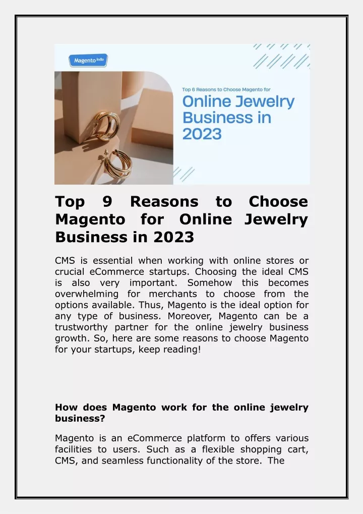 top 9 reasons to magento for online business in 2023