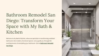 Bathroom Remodel San Diego Transform Your Space with My Bath & Kitchen