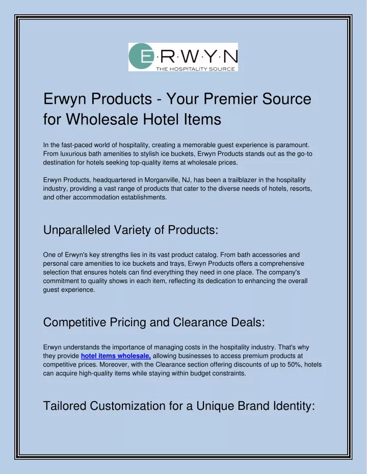 erwyn products your premier source for wholesale