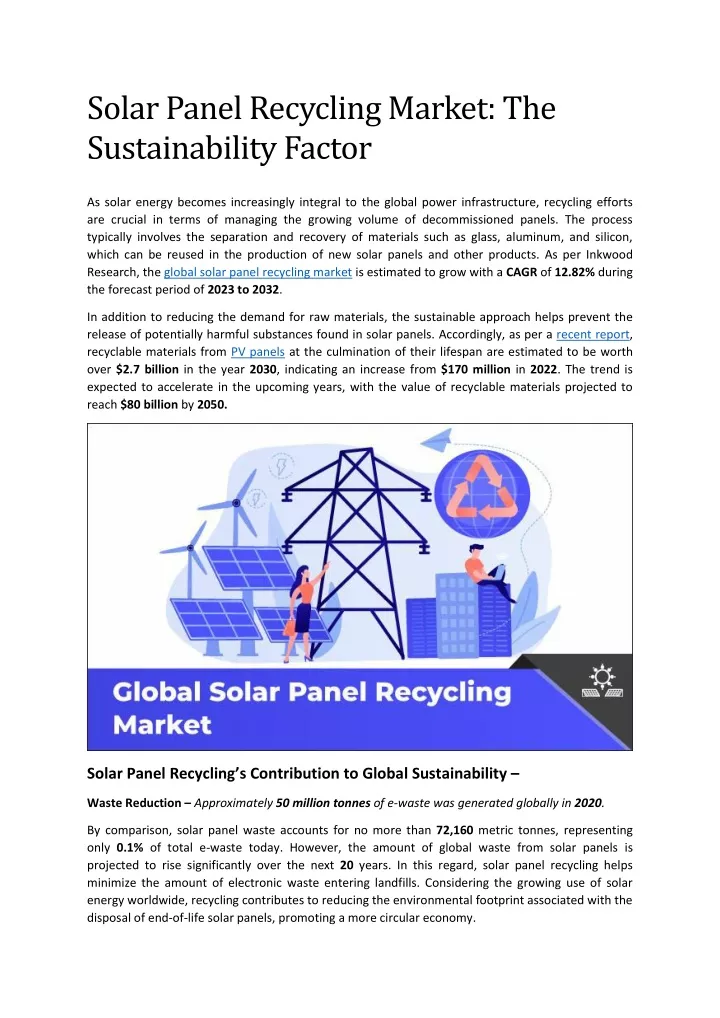 solar panel recycling market the sustainability