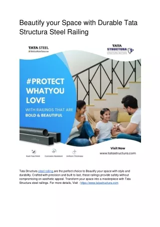 beautify your space with durable tata structura steel railing