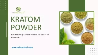 Buy Kratom Powder for Sale – PA Botanicals