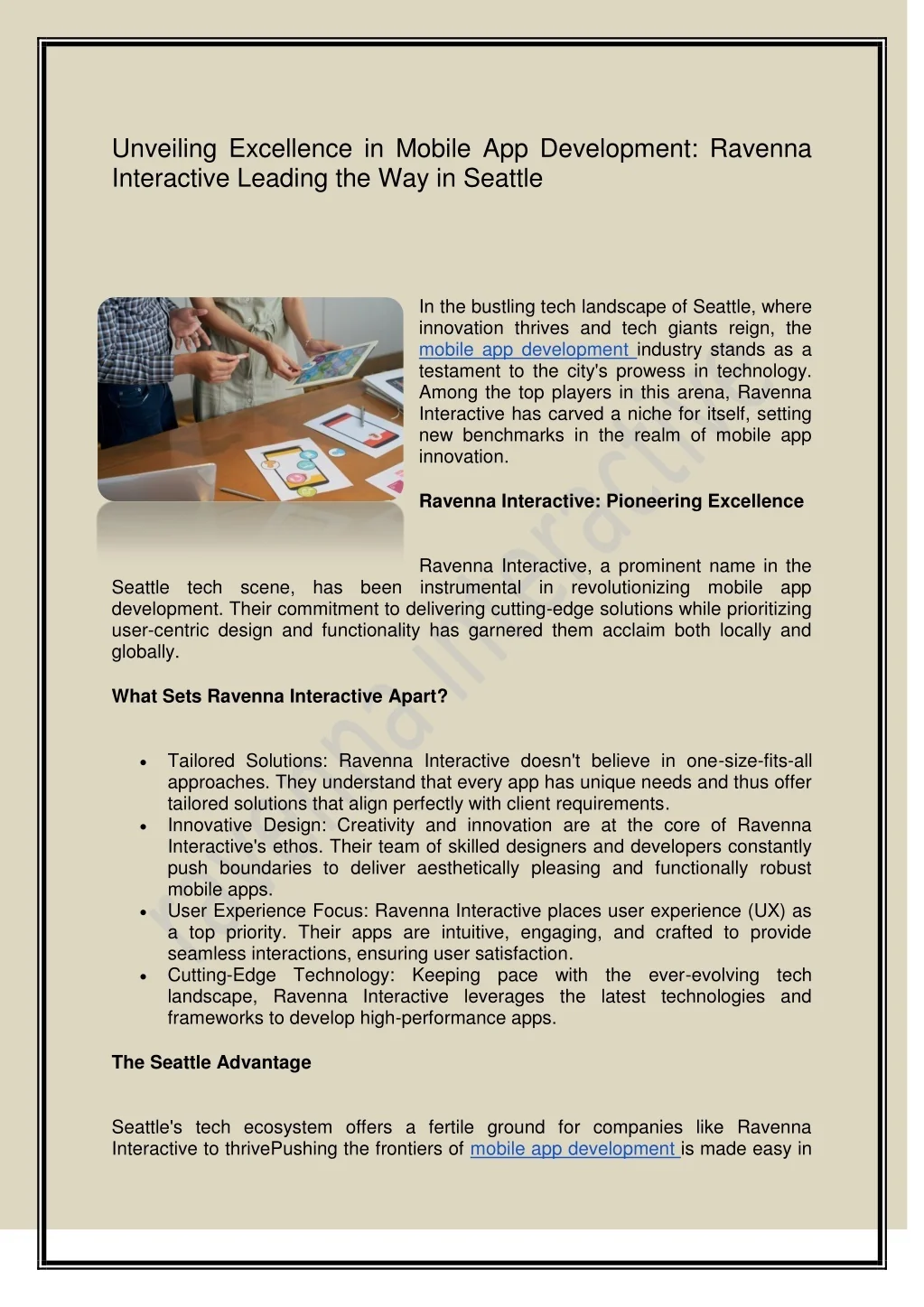 PPT - Unveiling Excellence in Mobile App Development PowerPoint ...