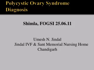 Polycystic Ovary Syndrome Diagnosis | Jindal IVF Chandigarh