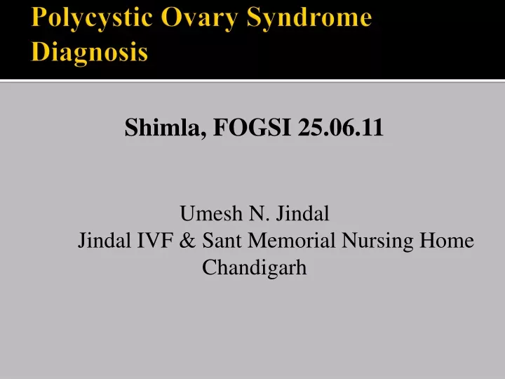 polycystic ovary syndrome diagnosis