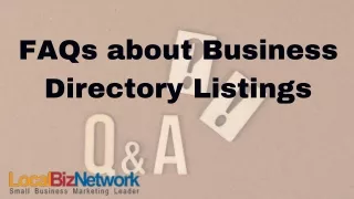 FAQs about Business Directory Listings