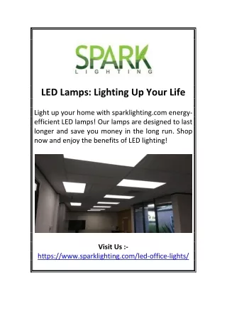 LED Lamps: Lighting Up Your Life