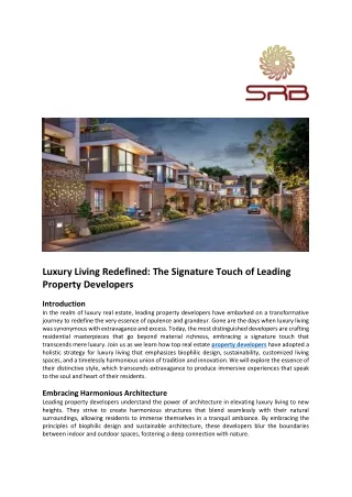 luxury living redefined the signature touch
