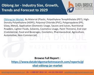 oblong jar industry size growth trends