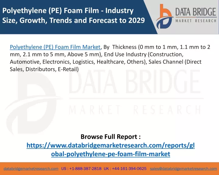 polyethylene pe foam film industry size growth