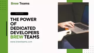 Power of Dedicated Developers - Brew Teams