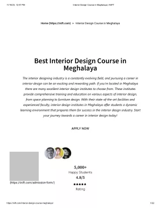 What is the best interior design course ?