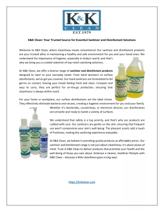 k k clean your trusted source for essential