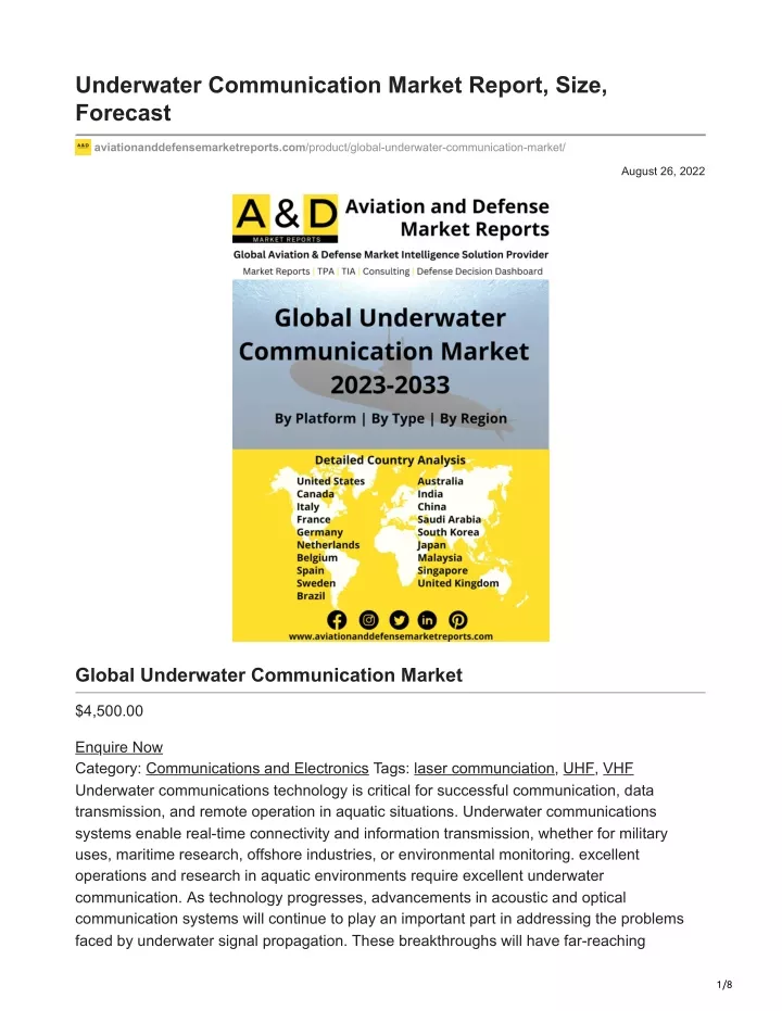 underwater communication market report size