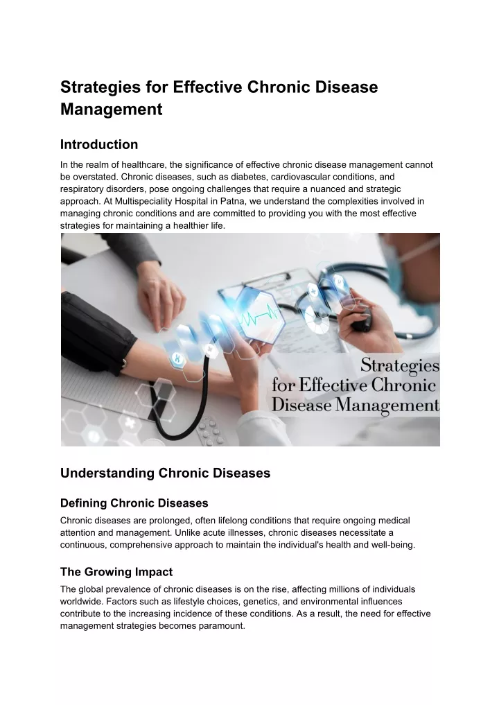 strategies for effective chronic disease