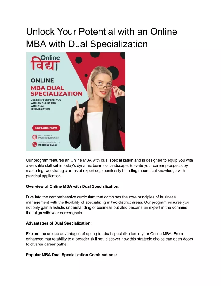 unlock your potential with an online mba with