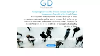 Navigating Success: The Greater Concept by Design in Management Consulting Servi