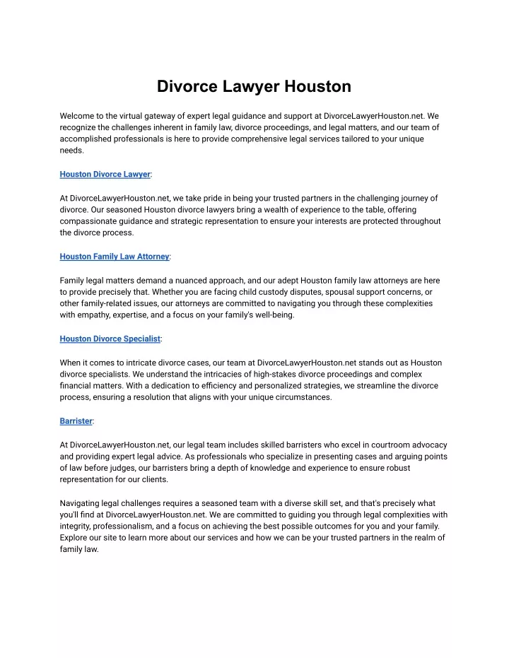 divorce lawyer houston