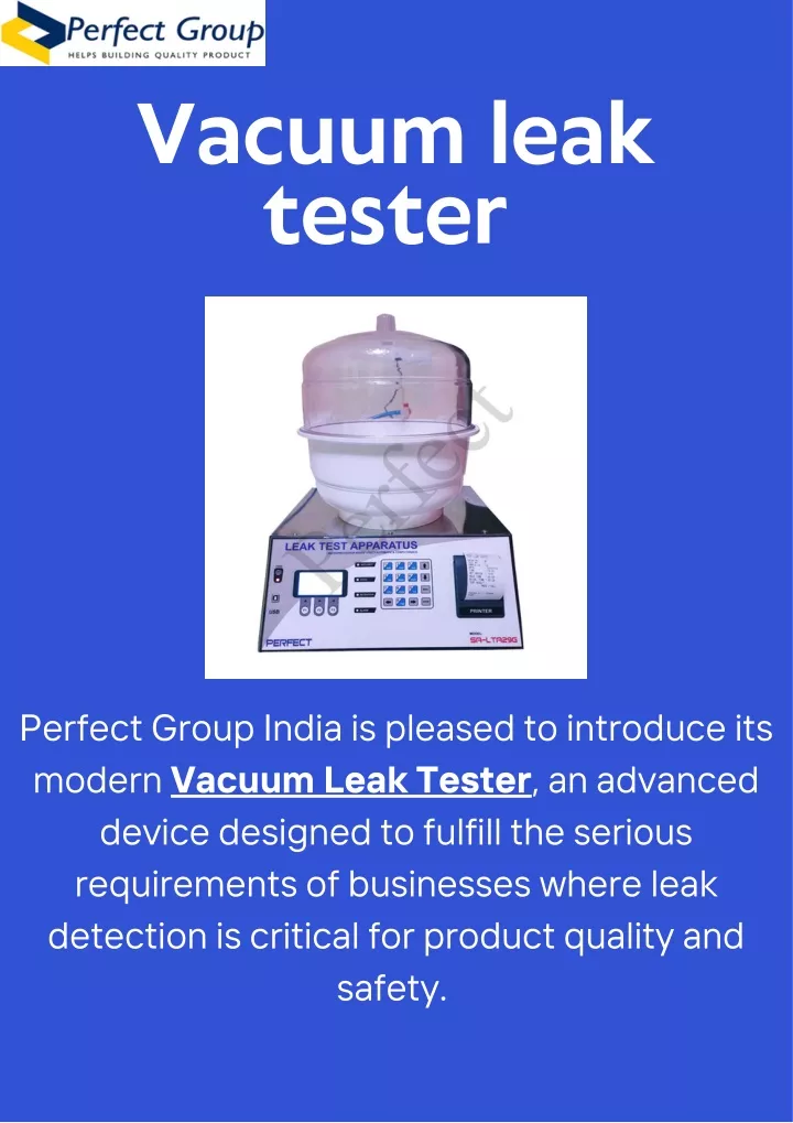 vacuum leak tester