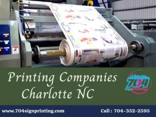Qualities of a Professional Printing Company in Charlotte, NC