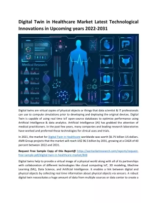 digital twin in healthcare market latest