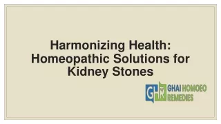Homeopathic Solutions for Kidney Stones