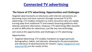 Connected TV advertising