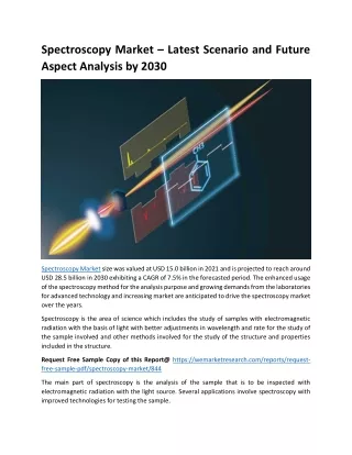 spectroscopy market latest scenario and future