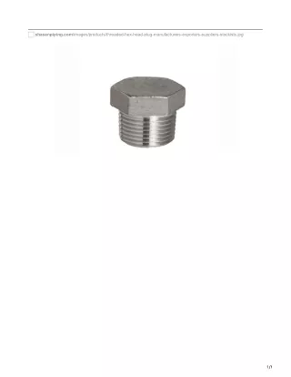 Threaded Hex Head Plug Exporters in India