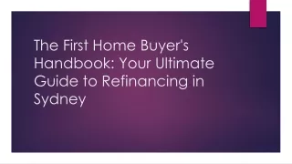 First home buyer handbook