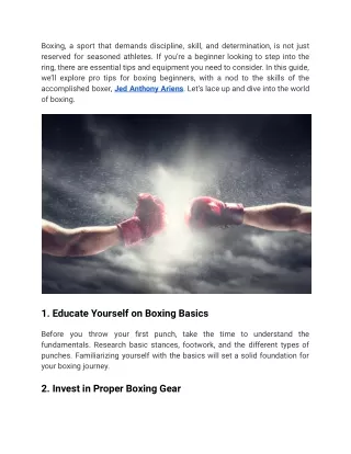 boxing a sport that demands discipline skill