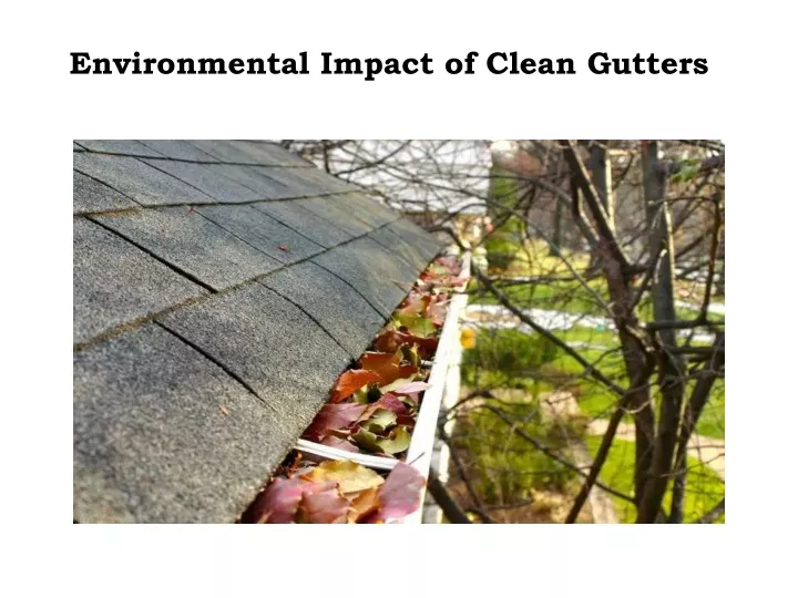 environmental impact of clean gutters