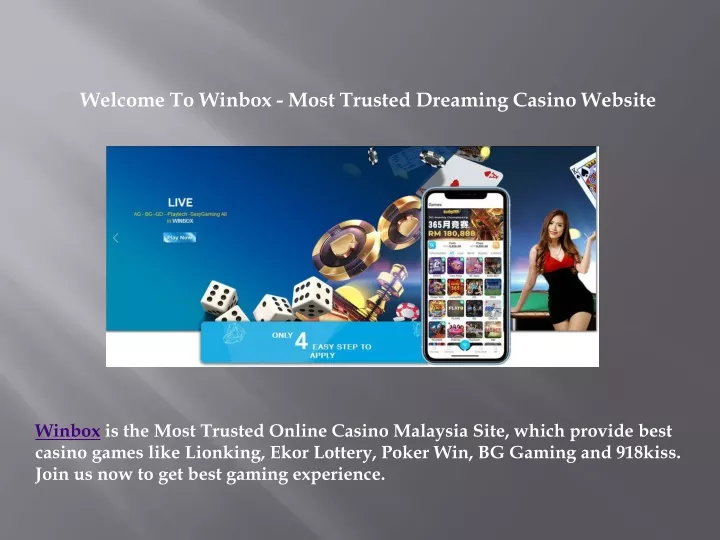 welcome to winbox most trusted dreaming casino