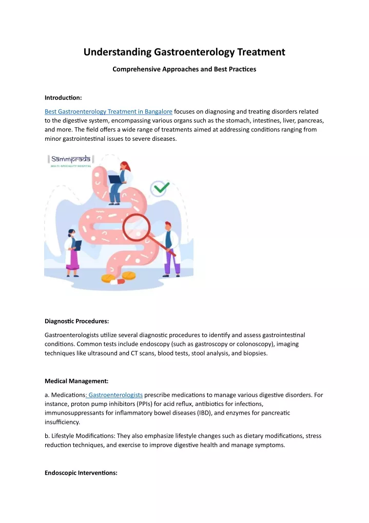 understanding gastroenterology treatment