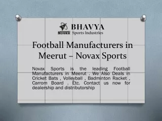 Football Manufacturers in Meerut – Novax Sports