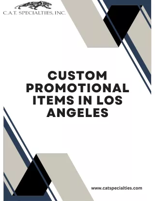 Elevate Your Brand in Los Angeles with Custom Promotional Items