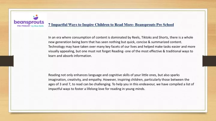 7 impactful ways to inspire children to read more