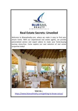 Real Estate Secrets: Unveiled