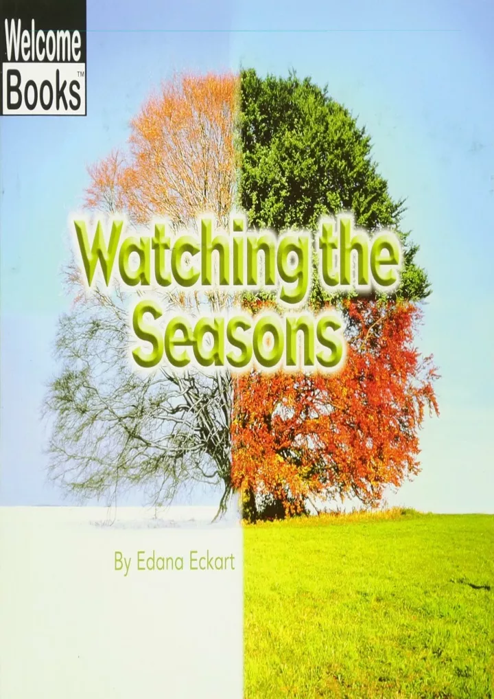 read pdf watching the seasons welcome books