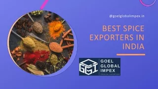 Best spice exporters in India