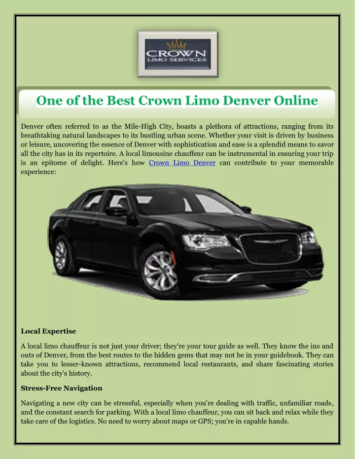 one of the best crown limo denver online