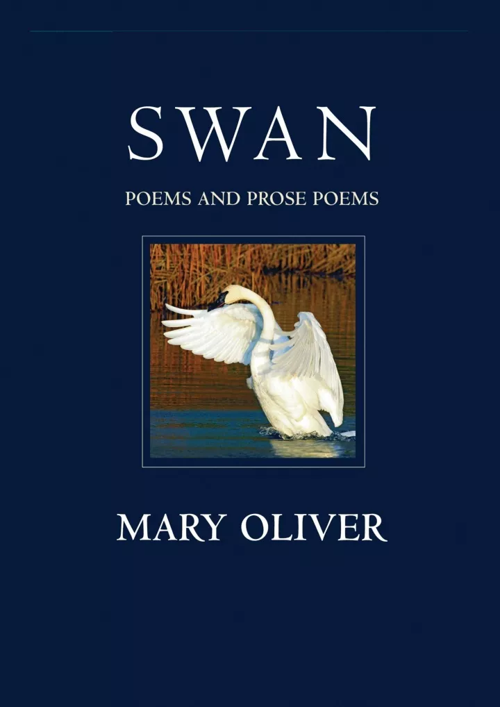 pdf read download swan poems and prose poems