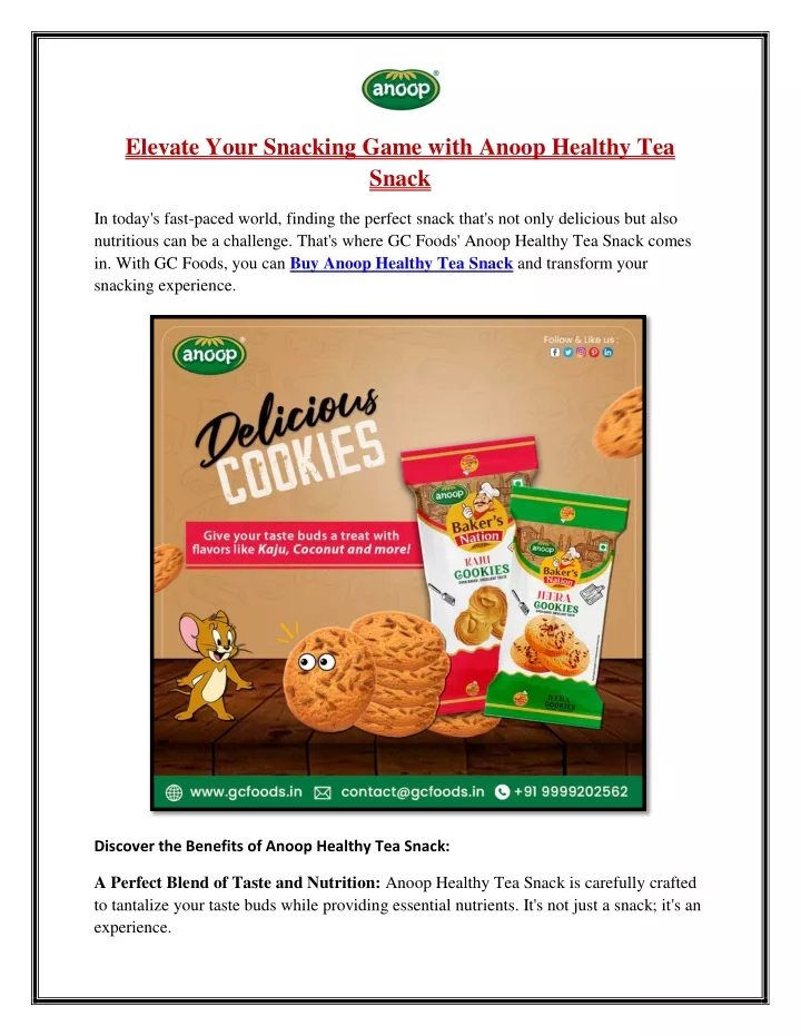 elevate your snacking game with anoop healthy