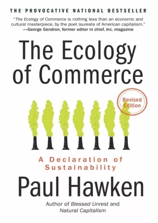 [PDF READ ONLINE]  The Ecology of Commerce Revised Edition: A Declaration of Sus